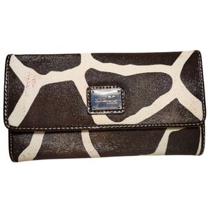 Nine & CO. By Nine West Giraffe Print Trifold Wallet